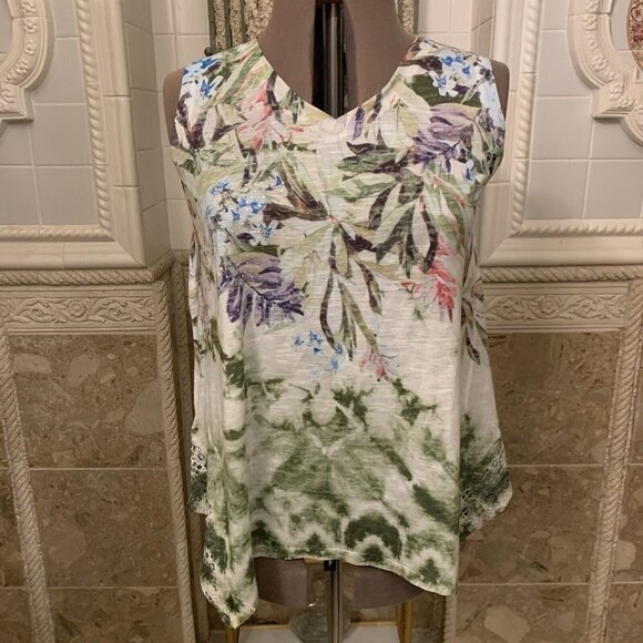 Time and Tru. Sz Large (12-14). Lightweight Embellished Asymmetrical Top. B94 - Picture 1 of 5